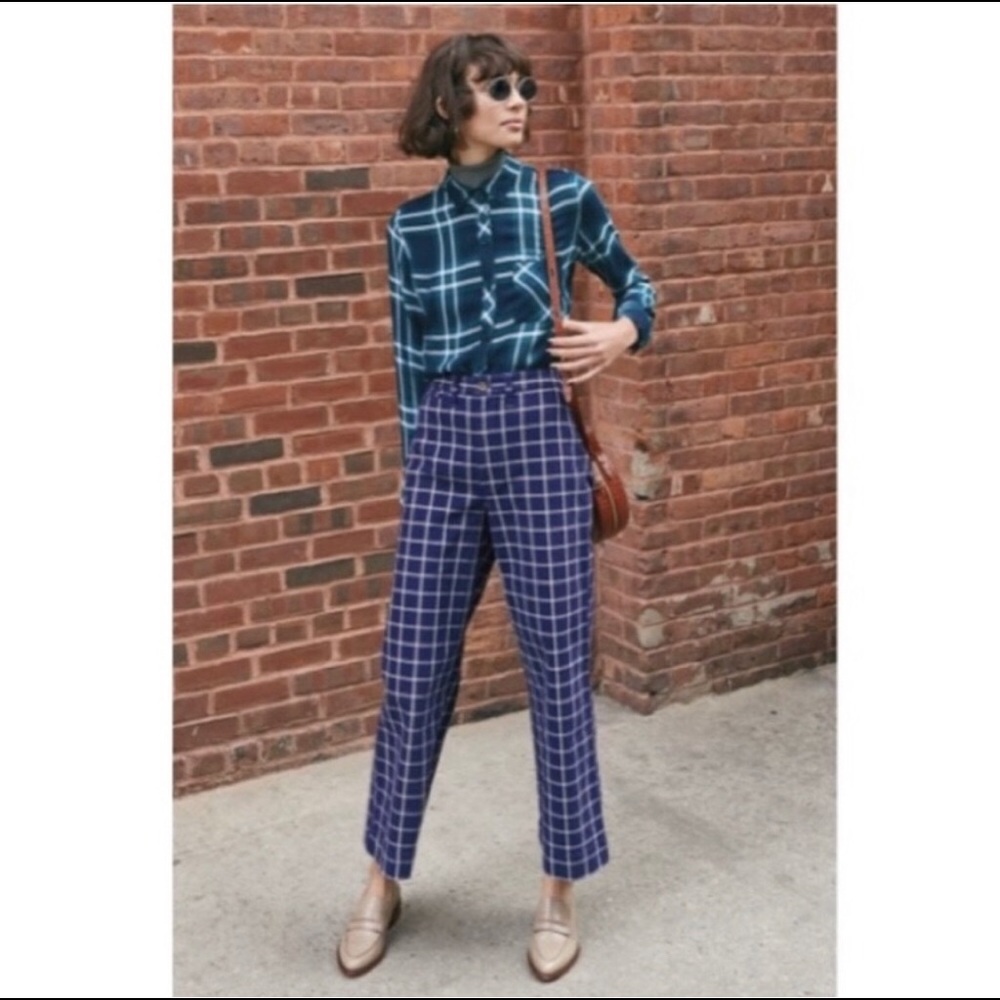 Madewell Emmett Window Pane Crop Pants